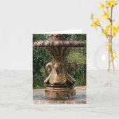 Swan Fountain Notecard Kaart (Gele Bloem)