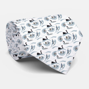 Swan Frenzy Cravate Double face Print (choisir la 