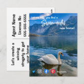 swan - geweldige marketing van makelaars in onroer briefkaart (Voorkant / Achterkant)