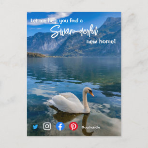 swan - geweldige marketing van makelaars in onroer briefkaart