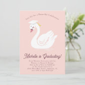 Swan Graduation Party Kaart (Staand voorkant)