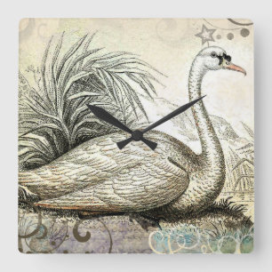 Swan Graphic Vierkante Klok