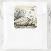 Swan Graphic Vierkante Sticker (Tas)