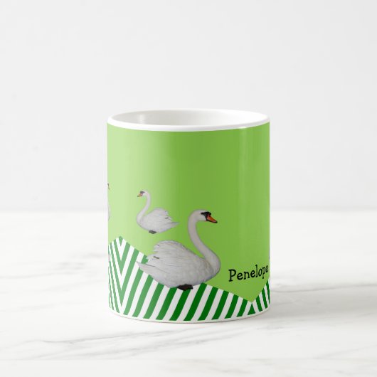 Swan Green Stripe Mok (Center)