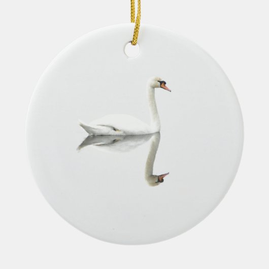 Swan Keramisch Ornament (Voorkant)
