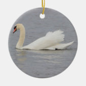 Swan Keramisch Ornament (Voorkant)