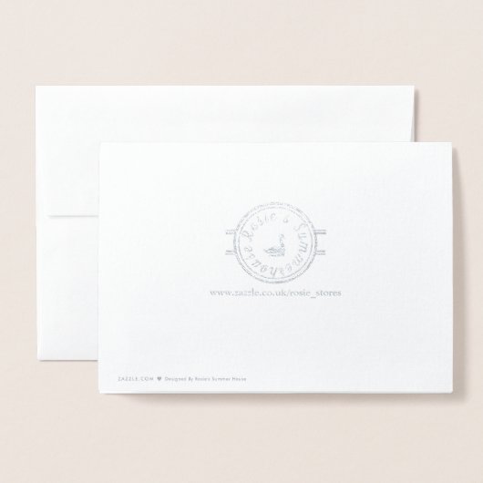 Swan koppel tin 10th bruiloft folie kaarten (Met envelop)