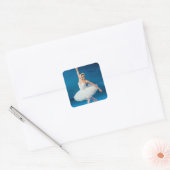 Swan Lake Ballet Dancer Vierkante Sticker (Envelop)