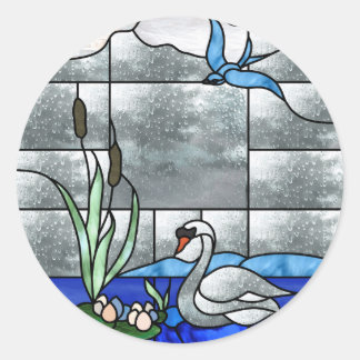 Swan Lake Invitation Sticker