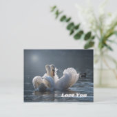 Swan-Love- Briefkaart (Staand voorkant)