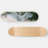Swan met Wings Spread Skateboard (Horizontaal)