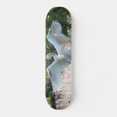 Swan met Wings Spread Skateboard (Voorkant)