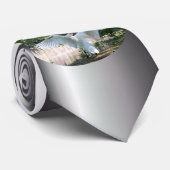 Swan met Wings Spread Stropdas (Opgerold)