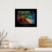 Swan Nebula maakt sterren van gaswolken Poster (Keuken)