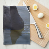 Swan Noir Baignade En Étang Dimensional, Serviette (Quart Plié)