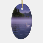 Swan op het meer keramisch ornament (Rechts)