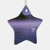 Swan op het meer keramisch ornament (Rechts)