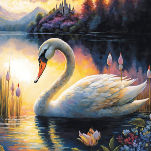 Swan pittoresque sur le lac Jigsaw Puzzle