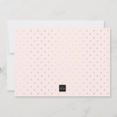 Swan Pond Gold Baby Girl Faire-part de naissance r (Dos)