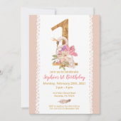 Swan Princess 1er anniversaire Invitation (Devant)