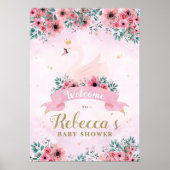 Swan Princess Baby shower Welkomstteken Poster (Voorkant)