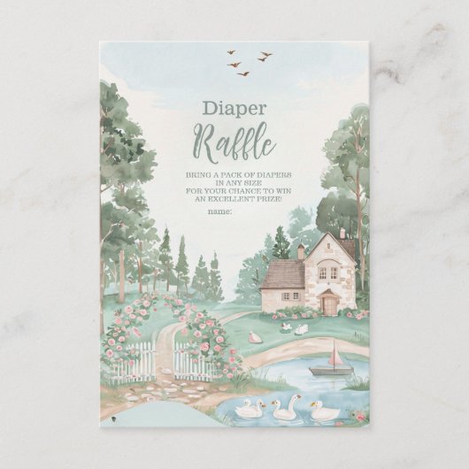 Swan Princess Diapper Raffle Informatiekaartje (Voorkant)