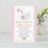 Swan Princess Invitation de fête d'anniversaire (Debout devant)
