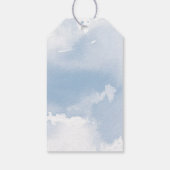 SWAN PRINCESS PARTY dank u girly blauw Cadeaulabel (Achterkant)