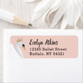 Swan Princess Return Address Etiket (Insitu)