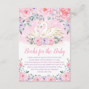 Swan Princess Shower Books voor Baby Library Informatiekaartje