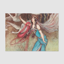  Swan Princess Witch Decoupage Art