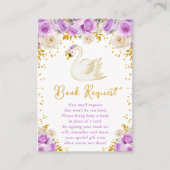 Swan Purple and Gold Roses Book Request Informatiekaartje (Voorkant)