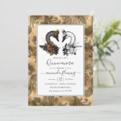 Swan Quinceañera Kaart (Staand voorkant)