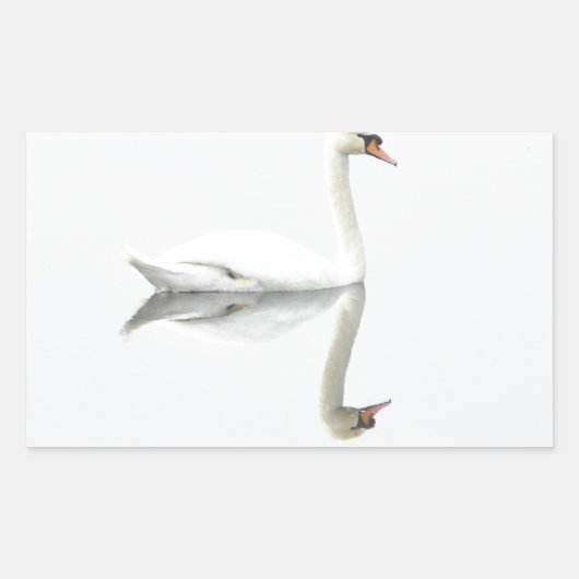 Swan Rechthoekige Sticker (Voorkant)