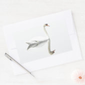 Swan Rechthoekige Sticker (Envelop)