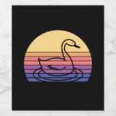Swan Retro Wijn Etiket (Enkel label)