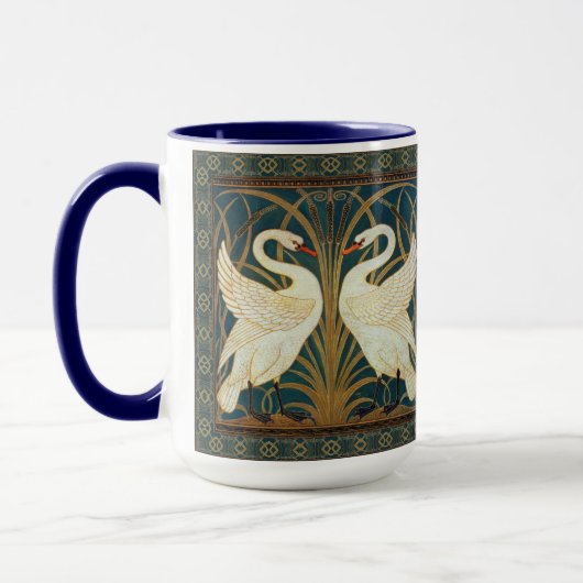 Swan, Rush en Iris door Walter Crane Mok (Links)
