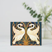 Swan, Rush en Iris,  ontwerp Briefkaart (Staand voorkant)