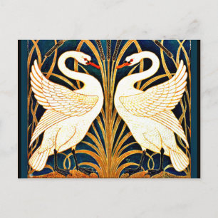 Swan, Rush en Iris,  ontwerp Briefkaart