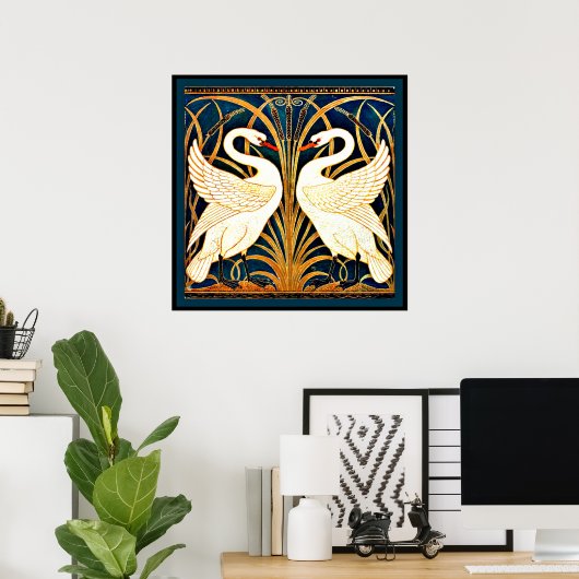 Swan, Rush en Iris,  ontwerp Poster (Thuiskantoor)