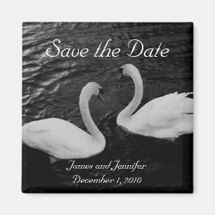 Swan Save the Date Magnet Magneet