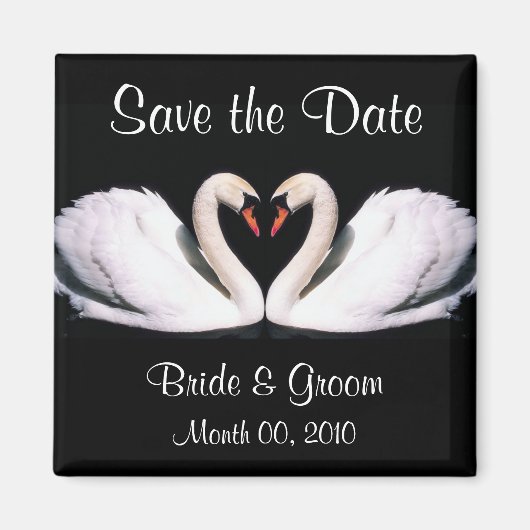 Swan Save the Date Magnets Magneet (Voorkant)