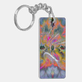 Swan Song Psychedelic Fractal Sleutelhanger (Voorkant Links)