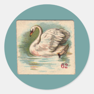  Swan-spelkaart Ronde Sticker