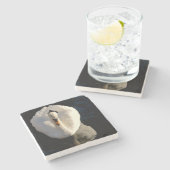 Swan Stenen Onderzetter (Zijkant)