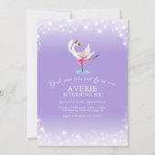 Swan sur ballet lac 6e anniversaire invitations vi (Dos)