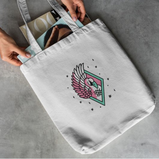Swan Tattoo Canvas tas