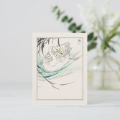 Swan - traditioneel Japans Briefkaart (Staand voorkant)
