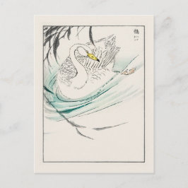 Swan - traditioneel Japans Briefkaart