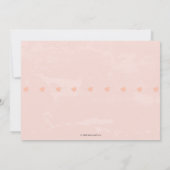 Swan verjaardagsfeestje uitnodiging | roze en goud (Achterkant)